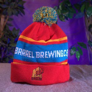 Unisex "Three Barrel Brewing" Beanie. Size: One Size. Style: Knit Pom Beanie